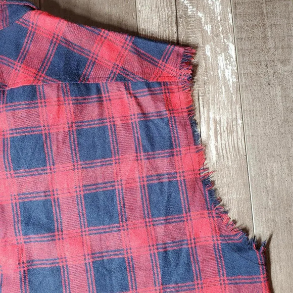 LOGEEYEAR Men's Sleeveless Plaid Flannel Button Down Shirt Vest Size XL NWOT - Picture 12 of 13